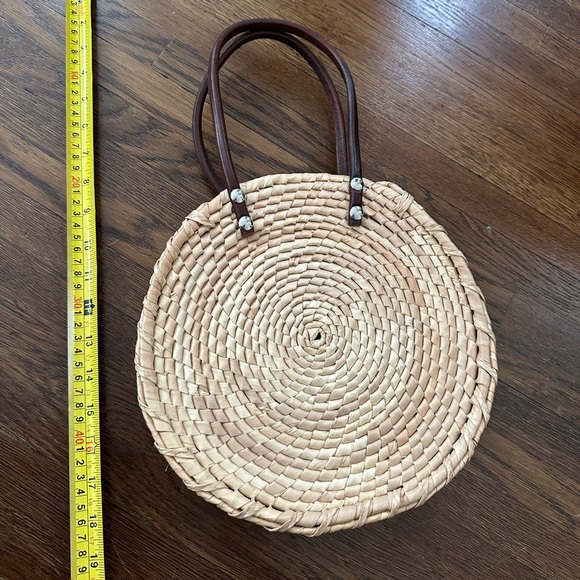 handmade Handbags - Handmade Straw and Leather Bag from Mexico